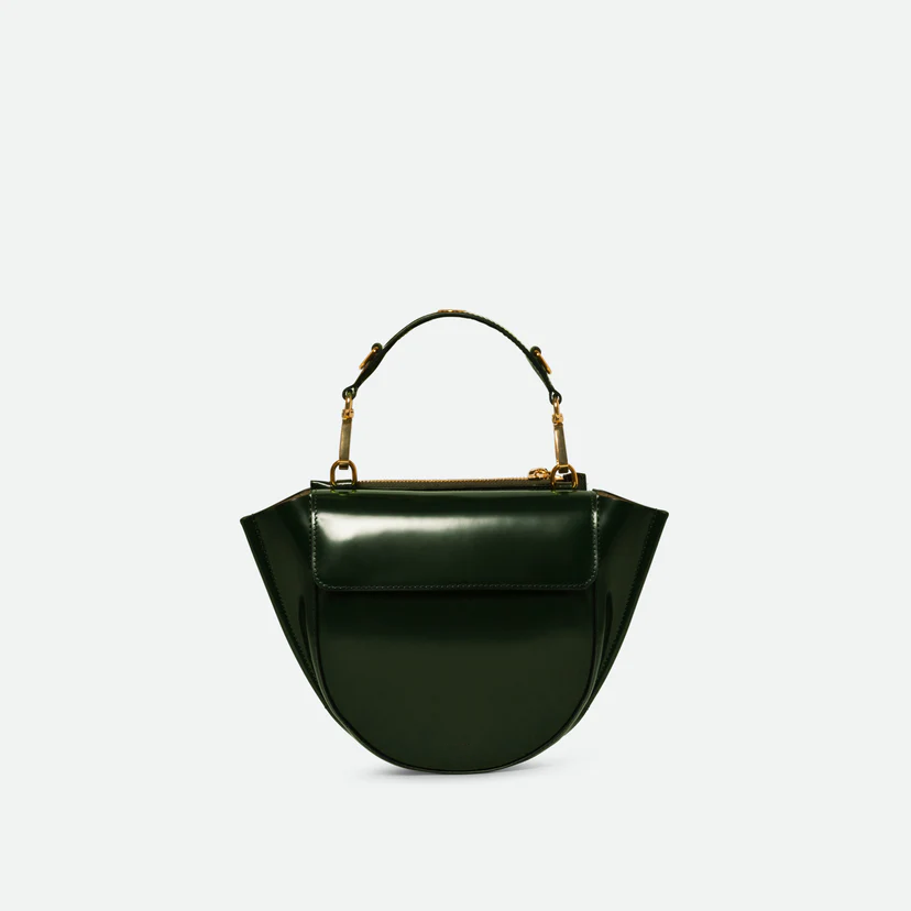 Patent Leather Detachable Dual Strap Mini Round Crossbody Bag