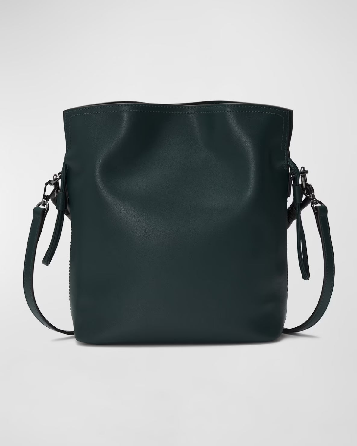 Twisted Handle Magnetic Drawstring Bucket Crossbody Bag